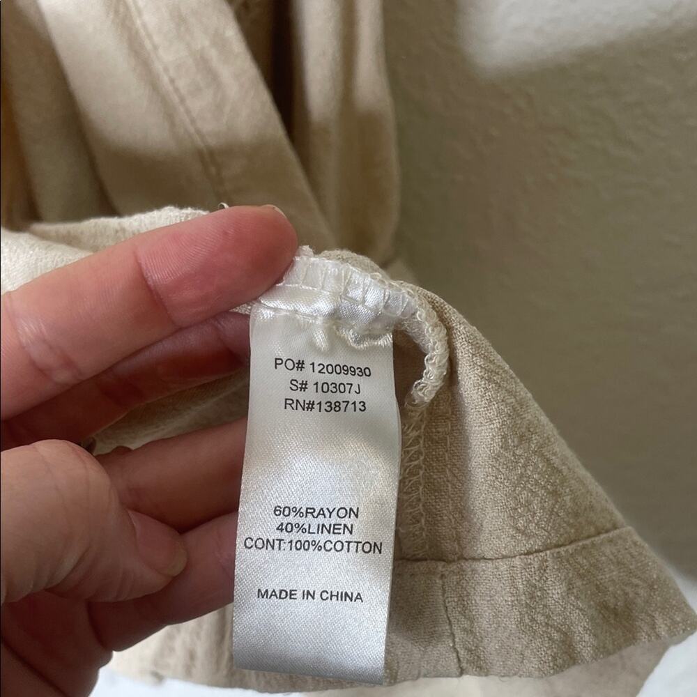 Doe & Rae Women's Beige Cardigan size small boho fringe cardigan - Picture 5 of 6